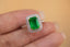 14K GOLD 2.5 CT VIVID GREEN NATURAL EMERALD & DIAMOND RING