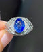 14K GOLD 2.65 CT NATURAL SAPPHIRE & DIAMOND RING