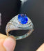 14K GOLD 2.65 CT NATURAL SAPPHIRE & DIAMOND RING