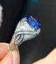 14K GOLD 2.65 CT NATURAL SAPPHIRE & DIAMOND RING