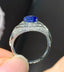 14K GOLD 2.65 CT NATURAL SAPPHIRE & DIAMOND RING