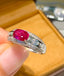 14K GOLD 1.2 CT NATURAL RUBY & DIAMOND RING