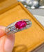 14K GOLD 1.2 CT NATURAL RUBY & DIAMOND RING