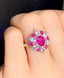 14K GOLD 1.65 CT NATURAL RUBY & DIAMOND & SAPPHIRE RING