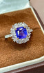 14K GOLD 2.2 CT NATURAL SAPPHIRE & DIAMOND RING