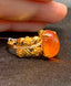 14K GOLD 7.8 CT NATURAL SPESSARTINE & DIAMOND RING