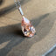 14K GOLD 3.63 CT NATURAL MORGANITE & DIAMOND PENDANT( WITHOUT CHAIN )