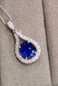 14K GOLD 2.31 CTW NATURAL SAPPHIRE & DIAMOND PENDANT( WITHOUT CHAIN )