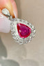 14K GOLD 1.32 CT NATURAL RUBY & DIAMOND PENDANT( WITHOUT CHAIN )