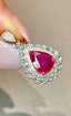 14K GOLD 1.32 CT NATURAL RUBY & DIAMOND PENDANT( WITHOUT CHAIN )