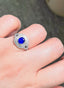 14K GOLD 1.28 CTW NATURAL SAPPHIRE & DIAMOND RING