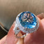 14K GOLD 6.3 CT NATURAL AQUAMARINE & DIAMOND RING