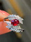14K GOLD 1.19 CTW NATURAL RUBY & DIAMOND RING