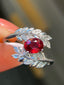 14K GOLD 1.19 CTW NATURAL RUBY & DIAMOND RING