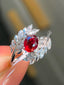 14K GOLD 1.19 CTW NATURAL RUBY & DIAMOND RING
