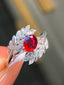 14K GOLD 1.19 CTW NATURAL RUBY & DIAMOND RING