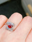 14K GOLD 1.19 CTW NATURAL RUBY & DIAMOND RING