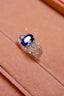 14K GOLD 2.38 CTW NATURAL SAPPHIRE & DIAMOND RING
