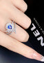 14K GOLD 1.07 CTW NATURAL SAPPHIRE & DIAMOND RING