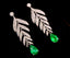 14K GOLD 1.83 CTW VIVID GREEN NATURAL EMERALD & DIAMOND EARRINGS
