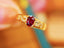 14K YELLOW GOLD 0.51 CTW NATURAL RUBY & DIAMOND RING