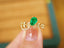 14K GOLD 0.73 CTW NATURAL EMERALD & DIAMOND RING