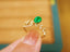 14K GOLD 0.73 CTW NATURAL EMERALD & DIAMOND RING