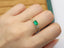 14K GOLD 0.67 CTW NATURAL EMERALD & DIAMOND RING