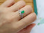 14K GOLD 0.92 CTW VIVID GREEN NATURAL EMERALD & DIAMOND RING