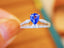 14K GOLD 0.90 CTW NATURAL SAPPHIRE & DIAMOND RING