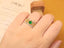 14K GOLD 1.33 CTW VIVID GREEN NATURAL EMERALD & DIAMOND RING