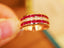 14K GOLD 1.18 CTW VIVID RED NATURAL RUBY & DIAMOND RING