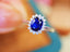 14K GOLD 0.98 CTW NATURAL SAPPHIRE & DIAMOND RING