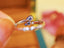 14K GOLD 0.73 CTW VIVID BLUE NATURAL SAPPHIRE & DIAMOND RING