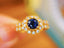 14K GOLD 0.99 CTW NATURAL SAPPHIRE & DIAMOND RING