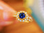 14K GOLD 0.99 CTW NATURAL SAPPHIRE & DIAMOND RING