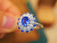 14K GOLD 1.07 CTW NATURAL SAPPHIRE & DIAMOND RING