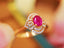 14K GOLD 0.75 CTW NATURAL RUBY & DIAMOND RING