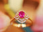 14K GOLD 0.75 CTW NATURAL RUBY & DIAMOND RING