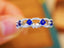 14K GOLD 0.91 CTW VIVID BLUE NATURAL SAPPHIRE & DIAMOND RING