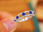 14K GOLD 0.91 CTW VIVID BLUE NATURAL SAPPHIRE & DIAMOND RING