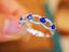 14K GOLD 0.91 CTW VIVID BLUE NATURAL SAPPHIRE & DIAMOND RING