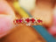 14K GOLD 0.55 CT VIVID RED NATURAL RUBY RING