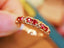 14K GOLD 0.55 CT VIVID RED NATURAL RUBY RING