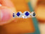 14K GOLD 0.82 CTW VIVID BLUE NATURAL SAPPHIRE & DIAMOND RING