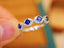 14K GOLD 0.82 CTW VIVID BLUE NATURAL SAPPHIRE & DIAMOND RING