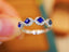 14K GOLD 0.82 CTW VIVID BLUE NATURAL SAPPHIRE & DIAMOND RING