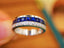 14K GOLD 1.62 CTW VIVID BLUE NATURAL SAPPHIRE & DIAMOND RING