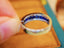 14K GOLD 1.62 CTW VIVID BLUE NATURAL SAPPHIRE & DIAMOND RING