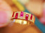 14K GOLD 0.80 CTW VIVID RED NATURAL RUBY & DIAMOND RING